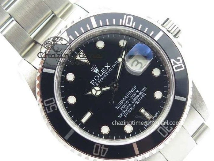 1227 Submariner 16610LN SS BP-Maker Best Edition Black Dial Black Bezel On SS Bracelet SA TimelessDesign 3816